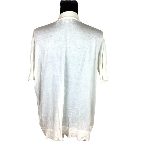 TED BAKER OVERSIZED SILK BLEND OFF WHITE MINIMALIST TOP - Picture 5 of 7